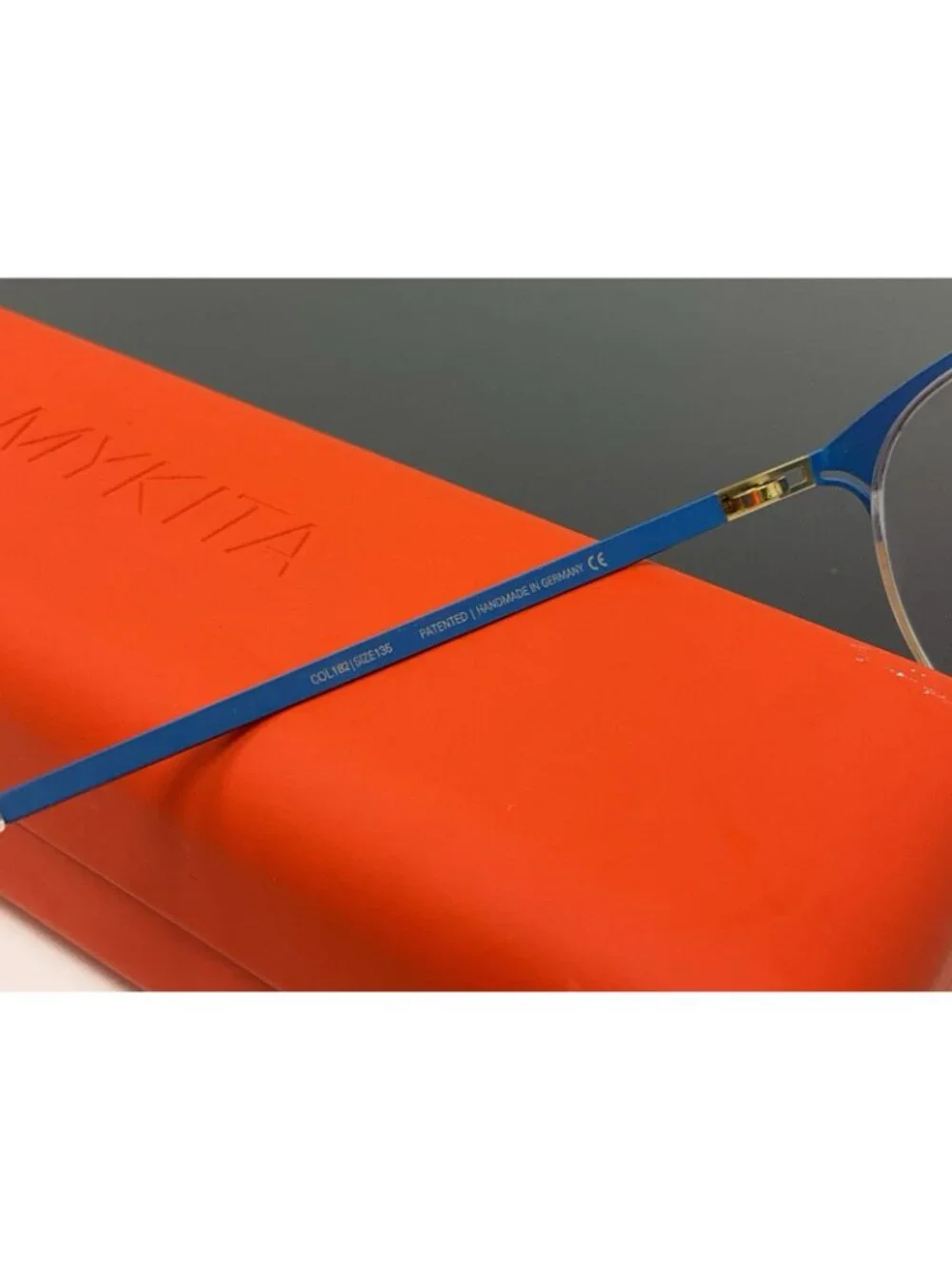 Mykita Lite Pia Eyeglasses Frame Germany Blue Gold 49 [] 16